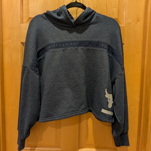 Under Armour Tops - Under Armour Women's Dark Gray Cropped Hoodie